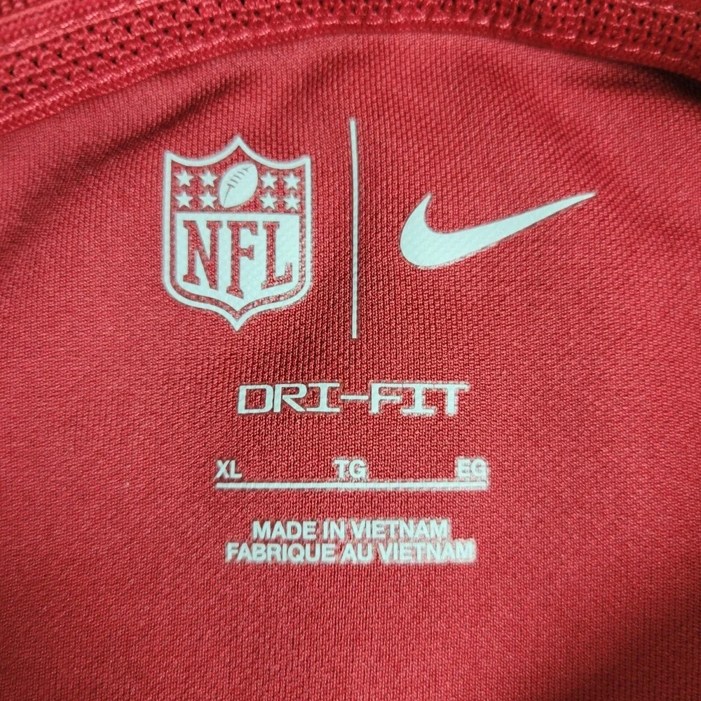 Nike Dri Fit NFL Arizona Cardinals Womens XL Red Performance Polo SS